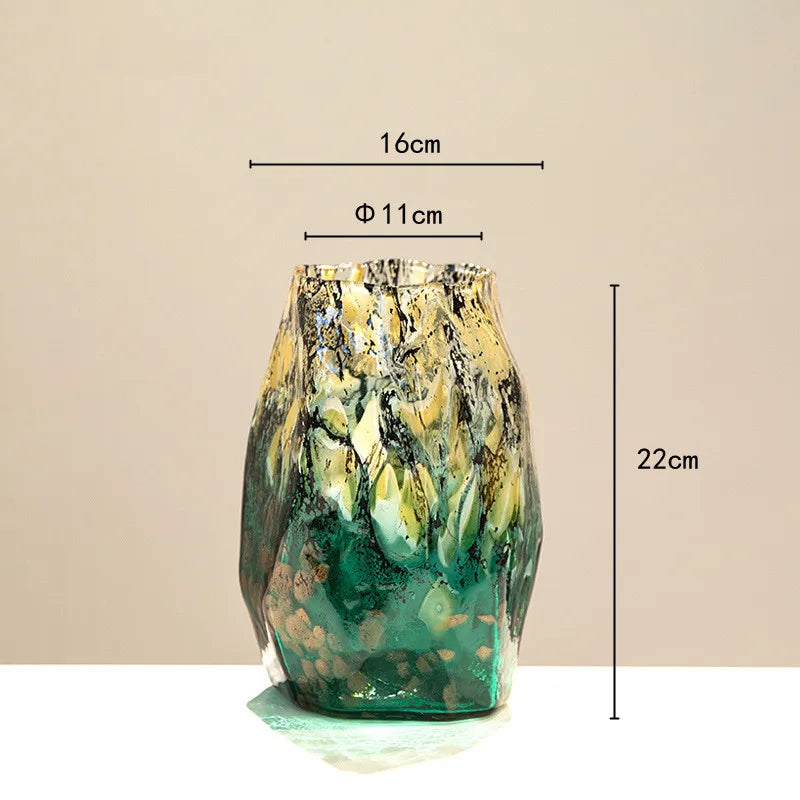 Decorbites™ Verlaufsfarben Schwarze Glas Vase Terrarium Topf Schale Desktop-Organisation Blüten Töpfe