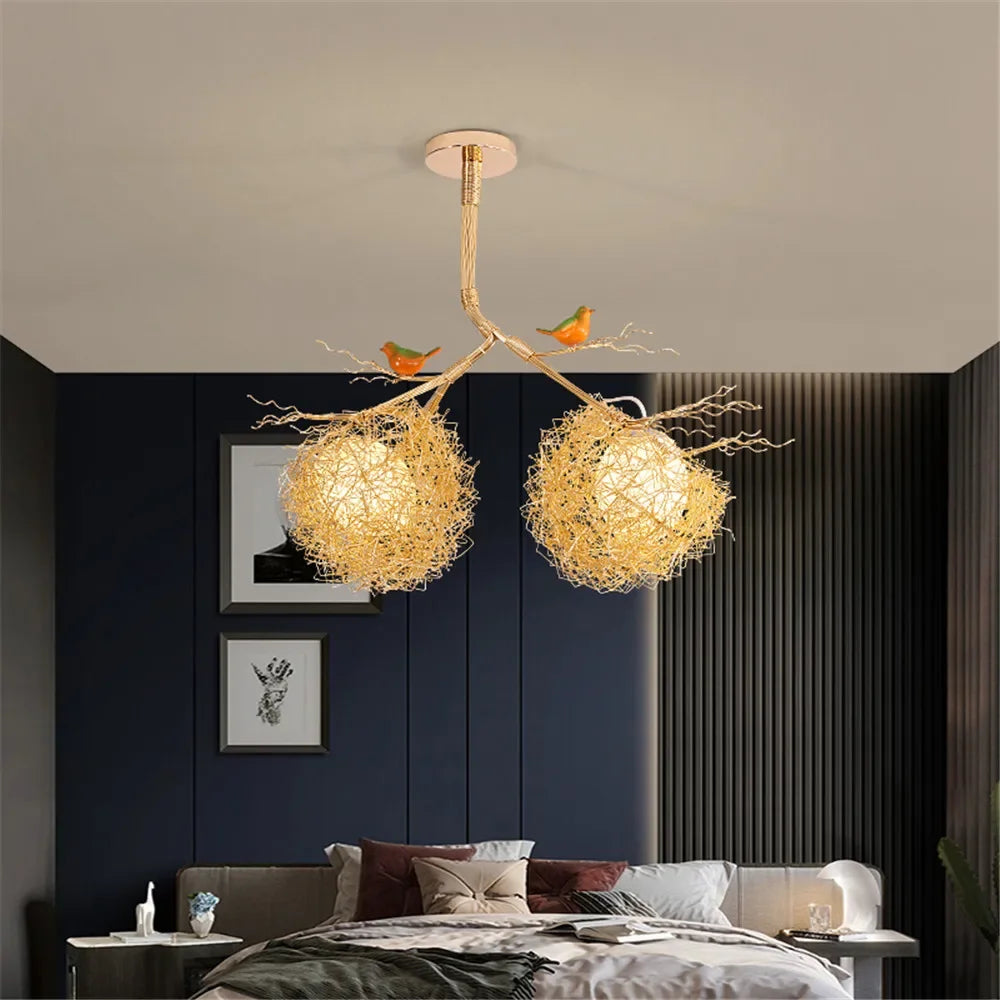 Gold Nest LED Chandelier