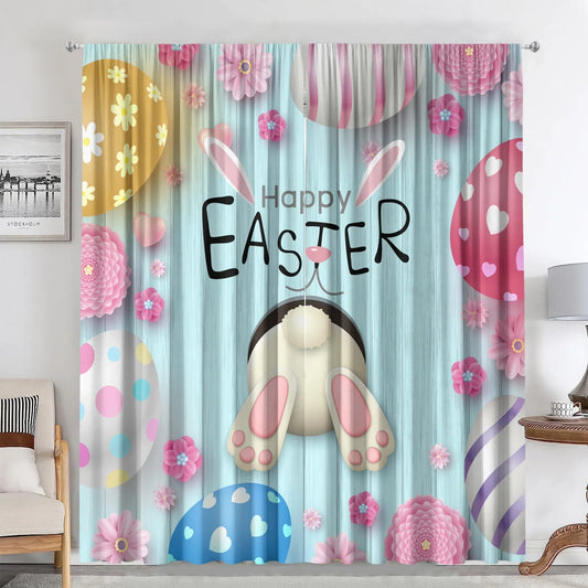 Decorbites™ Ostervorhänge mit Stangenlasche, ideal für Küchen, Wohnzimmer, Balkone, Gärten