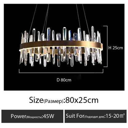 Decorbites™ K9-Luxus-Hängeleuchter, LED-Innenbeleuchtung für Küche, Wohnzimmer, Schlafzimmer