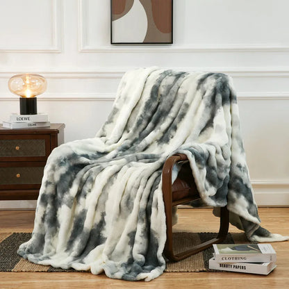 Decorbites™ Kuscheliges Kunstfell-Plüschdecke – Weich & Gemütlich Umkehrbarer Überwurf für Sofa & Bett