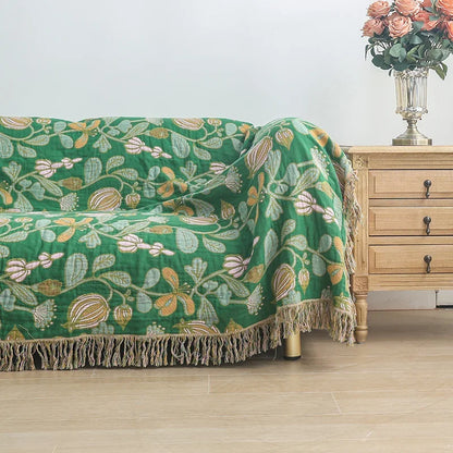Decorbites™ Baumwolltassel-Sofadecke - Ganzjährige multifunktionale Freizeitdecke