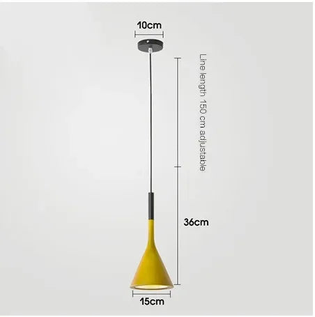 Modern Multicolor Metal Pendant Light with E27 Socket