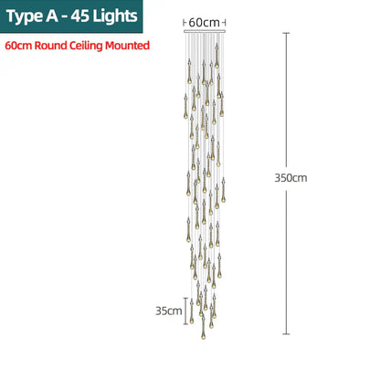 Decorbites™ Kristall-Wassertropfen-Kronleuchter: Moderne Luxus-LED-Beleuchtung für Schlafzimmer, Bar und Dekoration