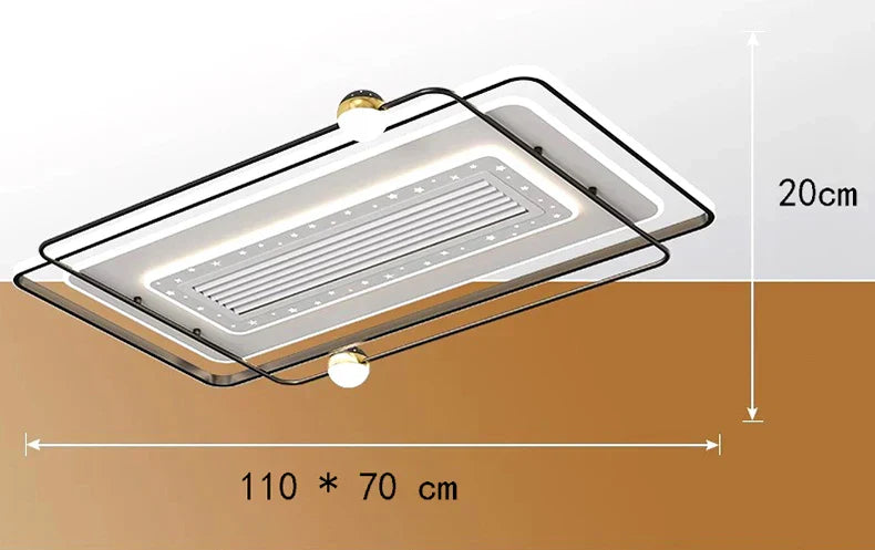 Decorbites™ Kinderzimmer-Deckenventilator mit Fernbedienung und modernem LED-Licht