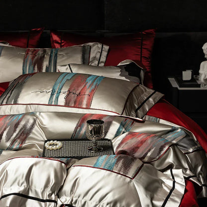 Decorbites™ Luxus-Brokat-Jacquard-Bettwäsche-Set mit ägyptischer Baumwolle und Stickerei