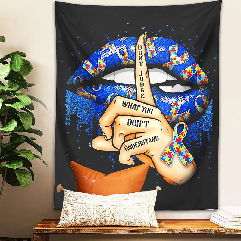 Decorbites™ Abstraktes psychedelisches Wandteppich-Hippie-Boho-Kunst-Heimdekoration
