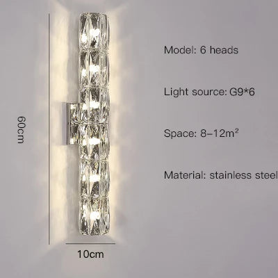 Decorbites™ Kristall-Wandleuchte: Nordisches LED-Luxusdesign, Kunstgold/Chrom für Wohnzimmer, Schlafzimmer