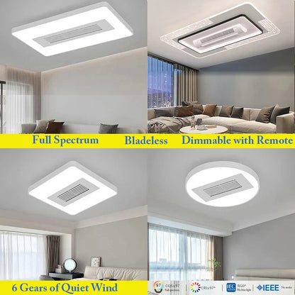 Decorbites™ LED-blattloser Deckenventilator mit Fernbedienung für modernes Wohnzimmer