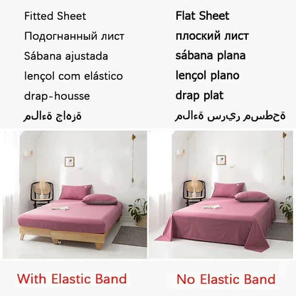 DecorBites™ French Embroidered Cotton Bedding Set Queen Duvet Cover Luxury 100s, High-End Quality