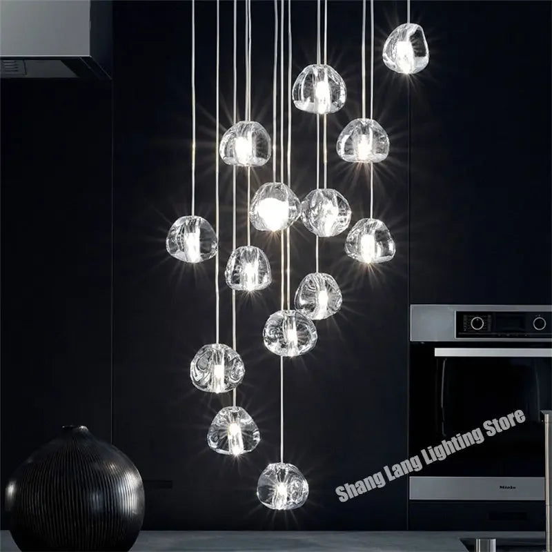 Decorbites™ Kristall-LED-Kronleuchter Wassertropfen-Design Luxus-Kugelleuchte Hängeleuchte
