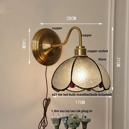 Decorbites™ Glas Messing Wandleuchte LED-Leuchtenarmatur für Esszimmer Wohnzimmer Badezimmer Spiegel