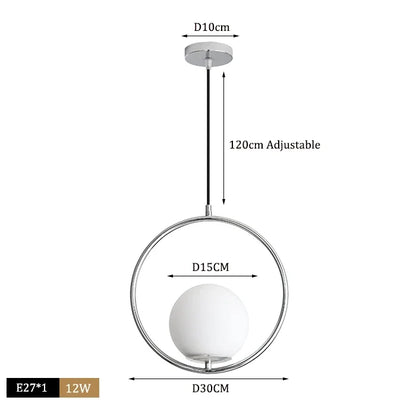 Decorbites™ Glas-Kugelleuchter LED Küchen Wohnzimmer Hängelampe