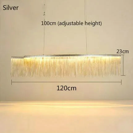 Gold Chain LED Chandelier