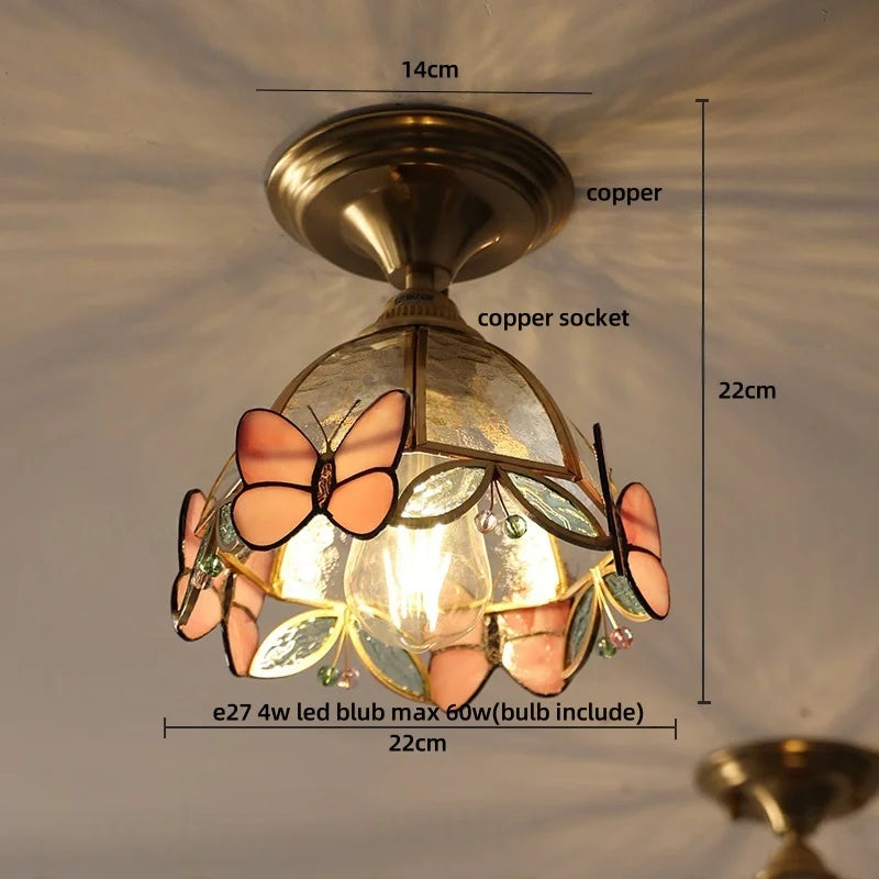 DecorBites™ Glass Flower LED Ceiling Lights - Modern Nordic Canopy Lamparas Techo