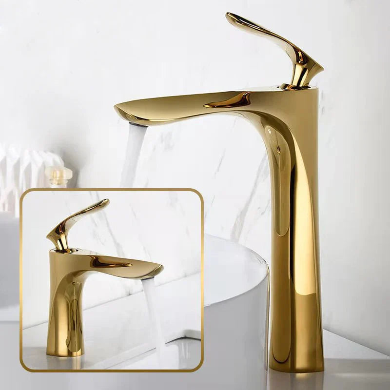 Golden Waterfall Basin Faucet