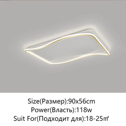 Decorbites™ Goldene LED-Deckenleuchter: Moderne Schlichtheit für Wohn-, Ess- und Schlafzimmer