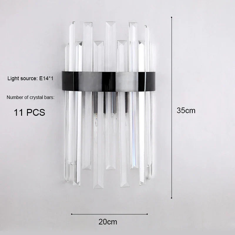 DecorBites™ Crystal Wall Light: Modern Nordic Sconces Indoor Lighting for Living Room Bedroom