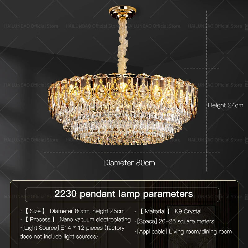 Decorbites™ Kristall-Leuchter: Moderner Luxus-Runder Italienisches Restaurant-Licht