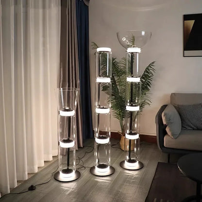 Decorbites™ Glas-LED-Stehlampenbodenleuchte: Modernes nordisches Design für Wohnzimmer- und Schlafzimmerdekoration