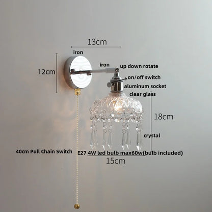 Decorbites™ Kristall-LED-Wandleuchte – Moderne nordische Wohnzimmer-Nachttischlampe