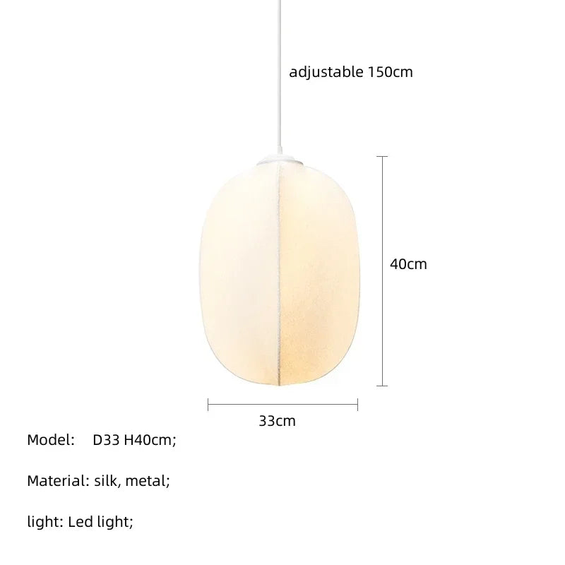 Decorbites™ Japanische Seidenanhängerlampen für Wabi-Sabi-Nordische Kronleuchter und Heimdekoration