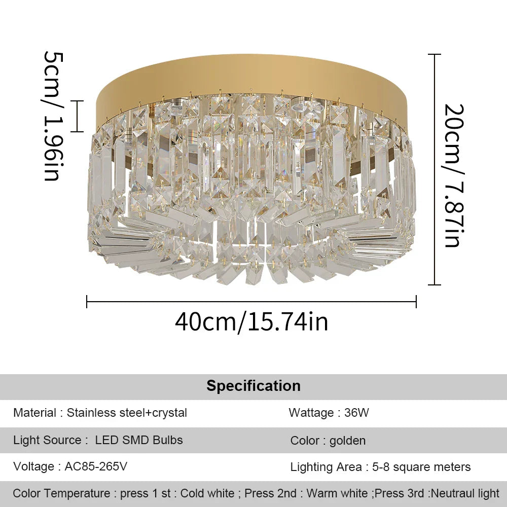 Decorbites™ Kristall-Deckenleuchter: Moderne LED-Runde Pendelleuchte für luxuriöse Wohnraumausstattung