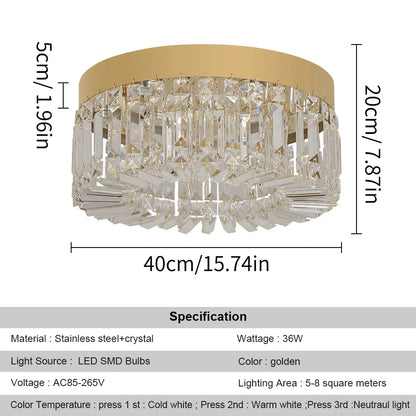 Decorbites™ Kristall-Deckenleuchter: Moderne LED-Runde Pendelleuchte für luxuriöse Wohnraumausstattung