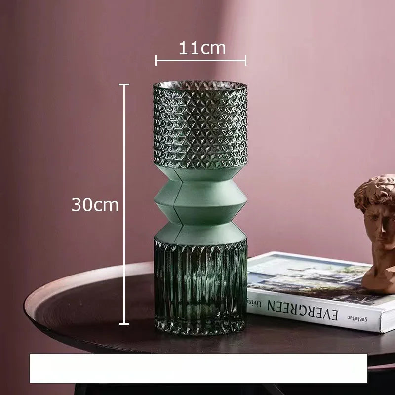 DecorBites™ Crystal Clear Glass Vase Hydroponic Floral Arrangement Pot