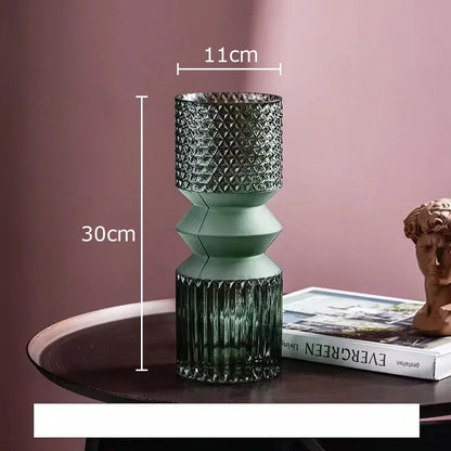 DecorBites™ Crystal Clear Glass Vase Hydroponic Floral Arrangement Pot