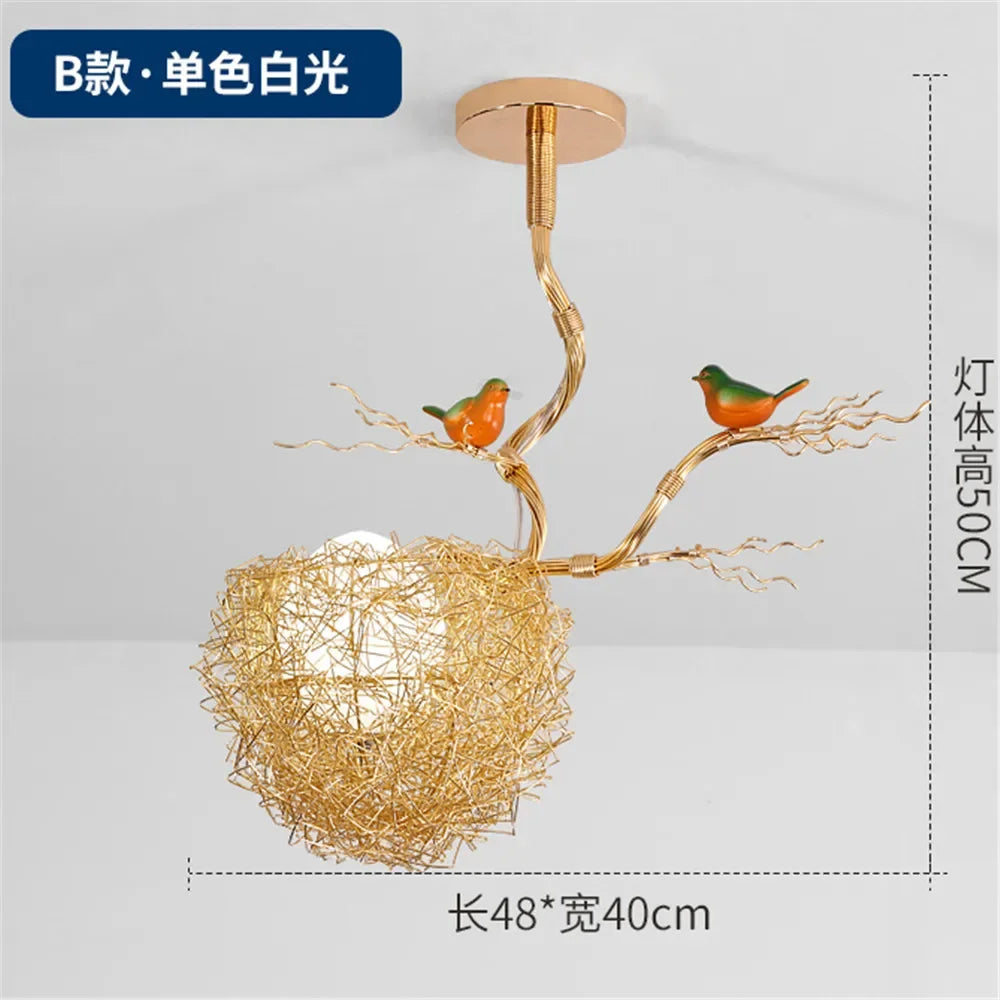 Gold Nest LED Chandelier