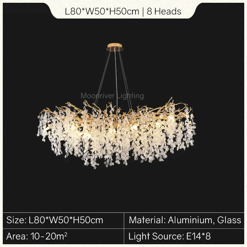 Decorbites™ Goldener Baumzweig-Kronleuchter: Elegante europäische Stil Pendelleuchte für die Einrichtung zu Hause