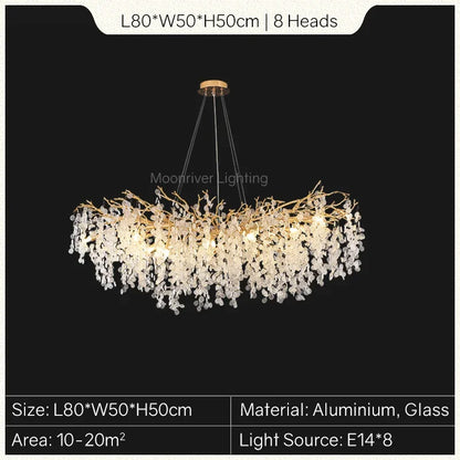 Decorbites™ Goldener Baumzweig-Kronleuchter: Elegante europäische Stil Pendelleuchte für die Einrichtung zu Hause