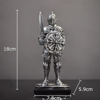 Decorbites™ Schwere gepanzerte Ritter-Harzstatue als Dekoration für Schreibtisch und Raumästhetik