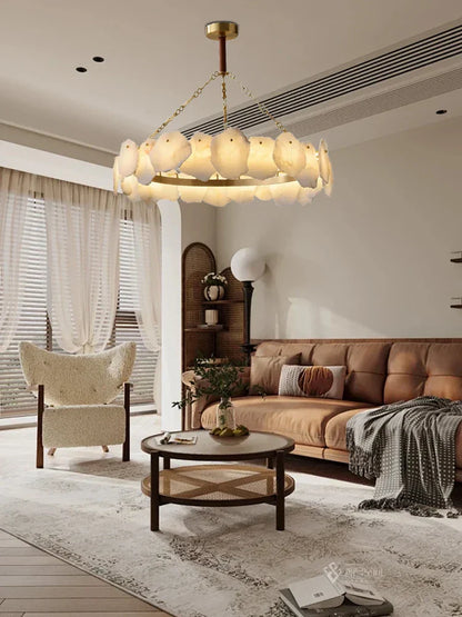 Decorbites™ Messing-Marmor-Deckenleuchter: Moderne Hängelampe für Wohnzimmer und Esstisch