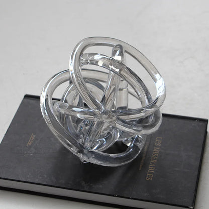 Decorbites™ Glas-Spulenwickelball-Ornament: Handgefertigt, geometrisch, transparent, Heimdekoration