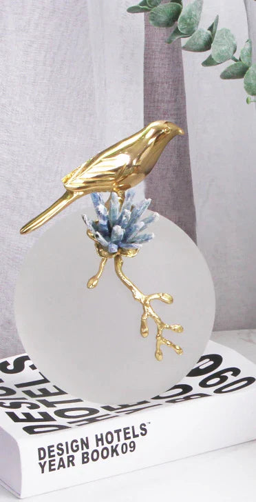 Decorbites™ Goldener Vogel Messingskulptur Moderne Wohnraumausstattung Kunstwerk Statue