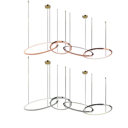DecorBites™ Gold Stainless Steel Silicone Pendant Lamp - Modern Round LED Lustre