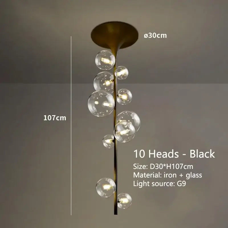 Decorbites™ LED-Blase-Leuchter aus klarem Glas-Kugeln als Hängeleuchte für Esszimmer & Bar