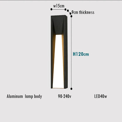 DecorBites™ LED Black Outdoor Wall Lamp for Patio Entryway and Garden Lighting
