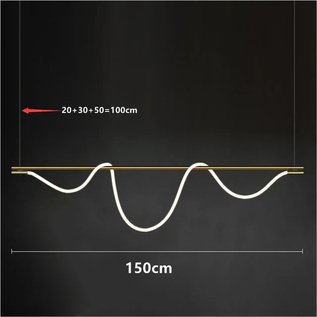 DecorBites™ LED Long Hose Chandelier for Dining Room Kitchen Bar Pendant Lamp
