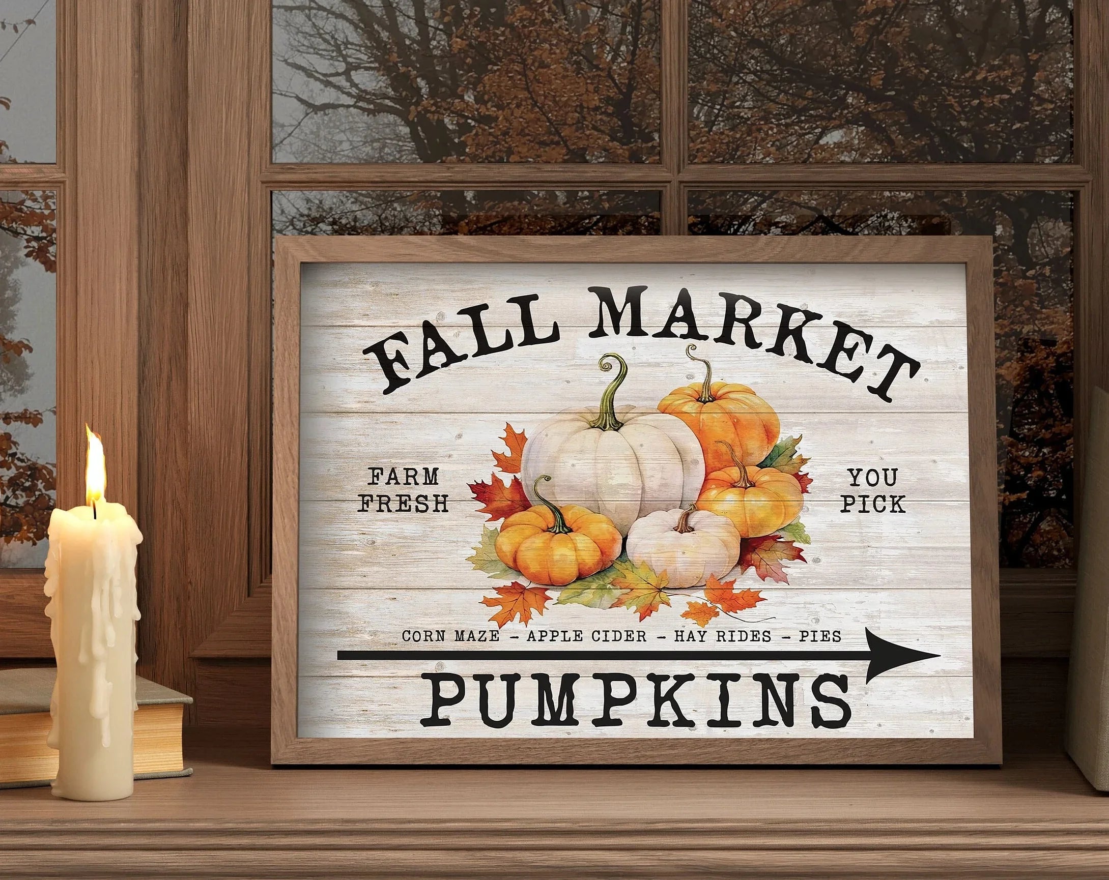 1pc Pumpkin Spice poster, Autumn poster, autumn decoration, Pumpkin, Autumn, Farm Fresh Pumpkins, autumn decoration poster,