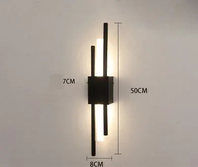 Decorbites™ Gold Rohr-Wandleuchte aus Eisen und Acryl Moderne Lampen für Schlafzimmer und Wohnzimmer