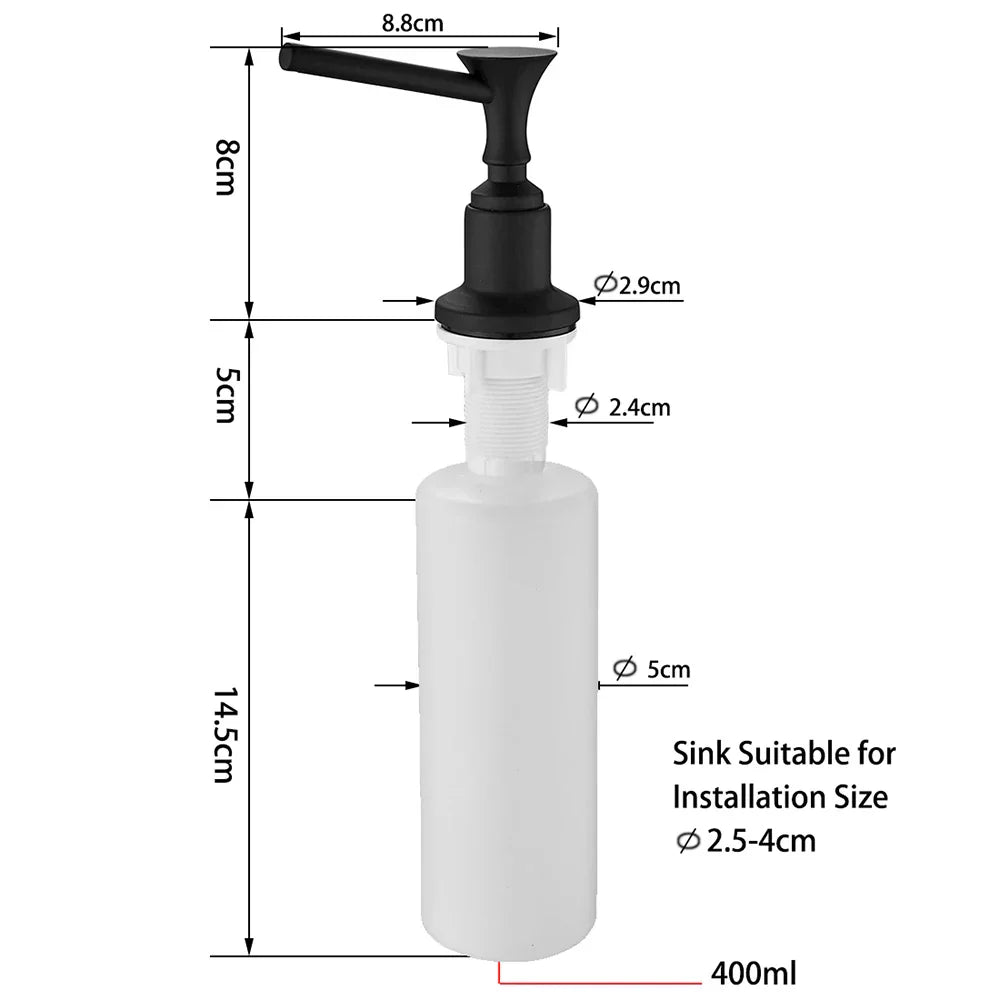 Decorbites™ 400ML Kunststoff-Seifenspender-Sprühflasche für Küche und Badezimmer