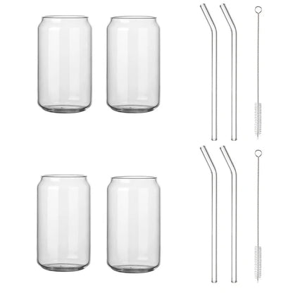 Decorbites™ Glas-Trinkbecher mit Bambusdeckel – Hochwertiges Borosilikatglas-Tee-, Saft- und Kaffeetasse