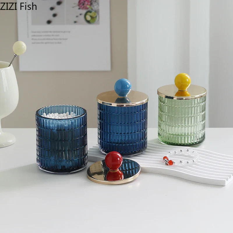 Decorbites™ Glas-Teedose Süßigkeitenpot Keramikball Dekoratives Aufbewahrungsglas