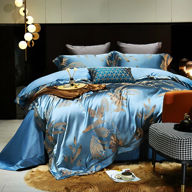 Gold Jacquard Cotton Bedding