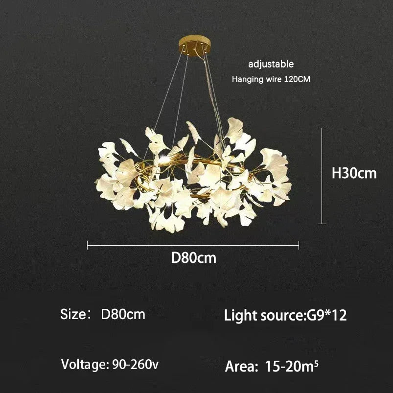 Decorbites™ Ginkgo-Blatt-LED-Deckenleuchter - Modernes nordisches Design für die Hausdekoration
