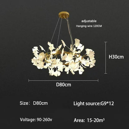 Decorbites™ Ginkgo-Blatt-LED-Deckenleuchter - Modernes nordisches Design für die Hausdekoration