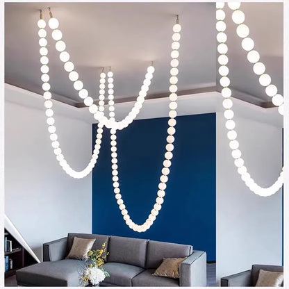 DecorBites™ Glass Gold Pendant Light for Living Room Luxury Bubble Necklace